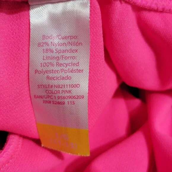 No Boundaries Pink One-Piece Swimsuit Women’s Large (11–13) Open Back Stretch Sw - Picture 4 of 9